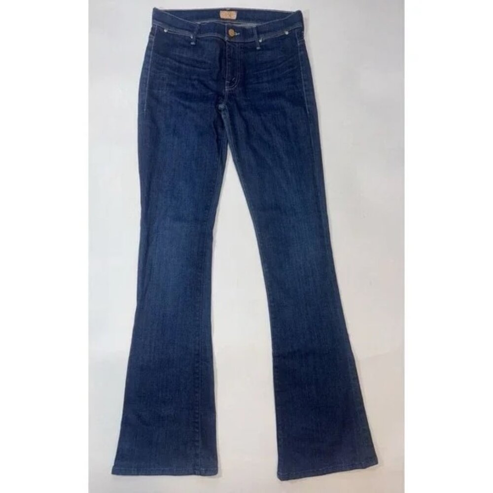 Mother Jeans Daydreamer Smooth Moves Blue Flare Jeans Mid Rise Women Sz 27 x 33"